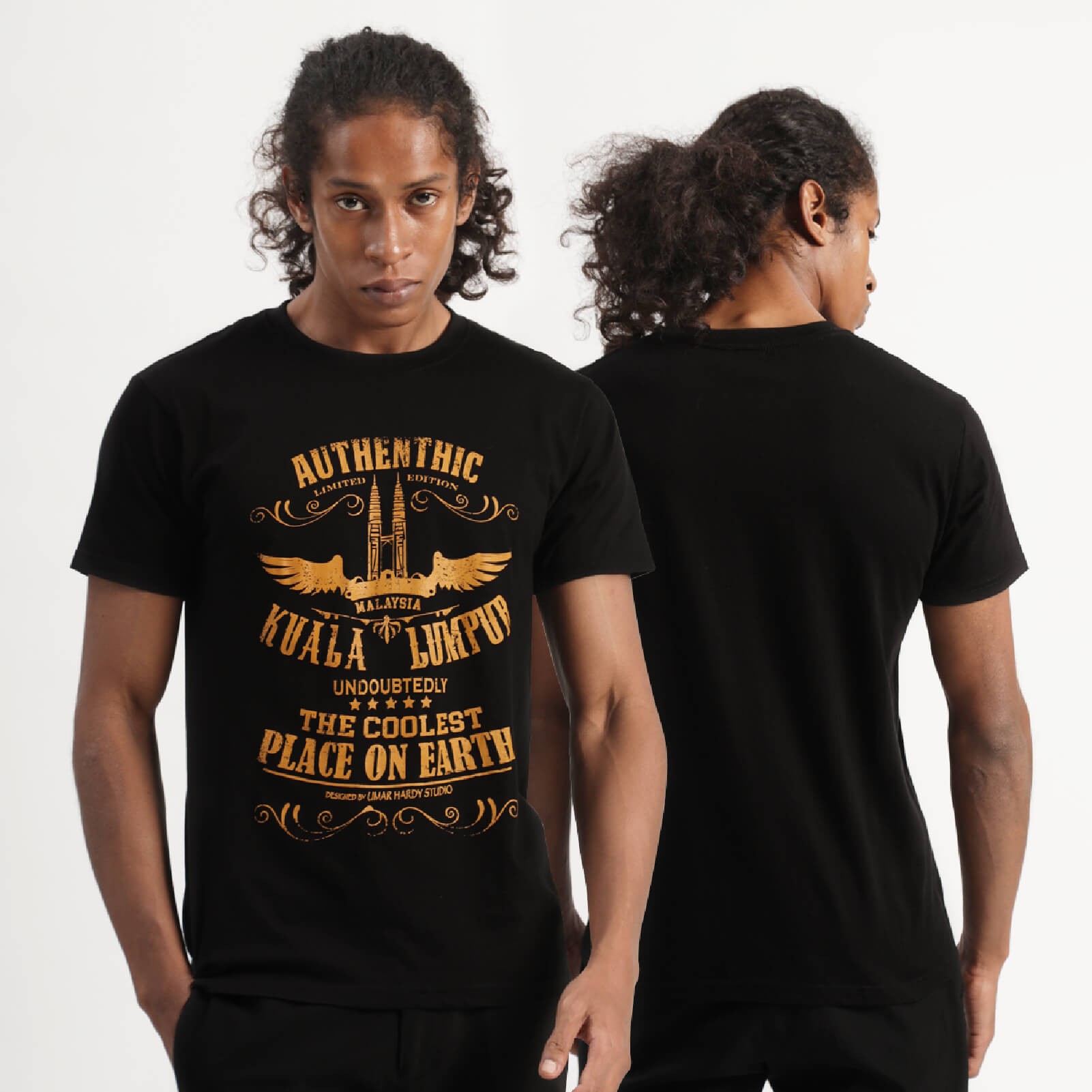 Kuala Lumpur Black Vintage T shirt